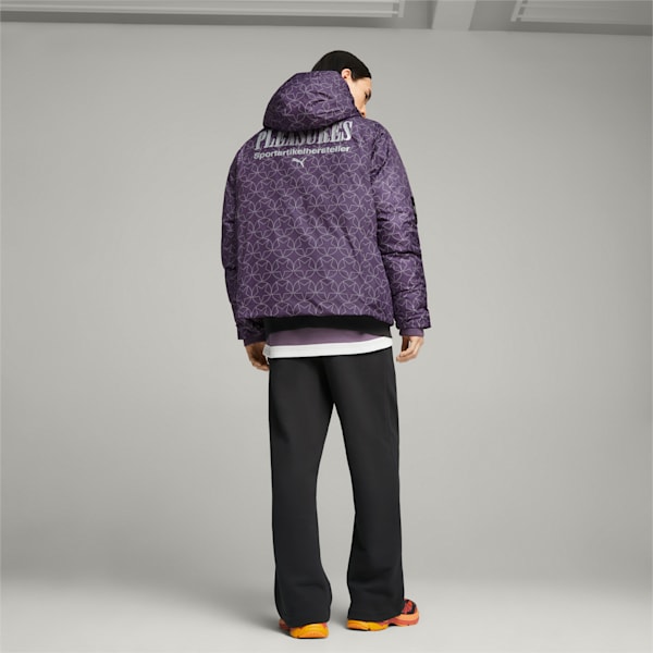 PUMA x PLEASURES Men's Puffer Jacket, Purple Charcoal, extralarge-GBR