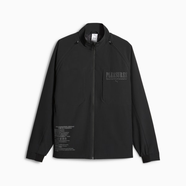 Chamarra PUMA x PLEASURES para hombre, PUMA Black, extralarge