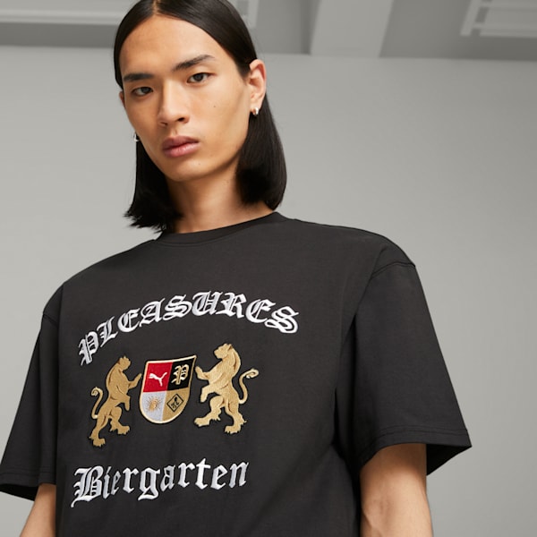 PUMA x PLEASURES Men's Graphic Tee, PUMA Black, extralarge-GBR