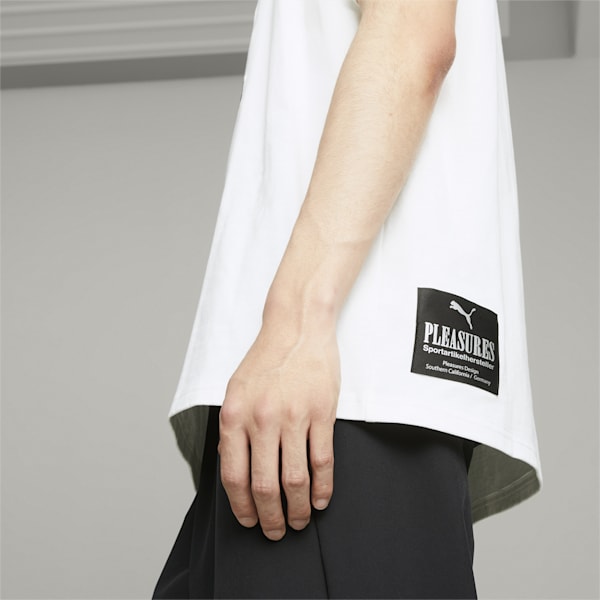 PUMA x PLEASURES Men's Graphic T-shirt, PUMA White-White, extralarge-AUS