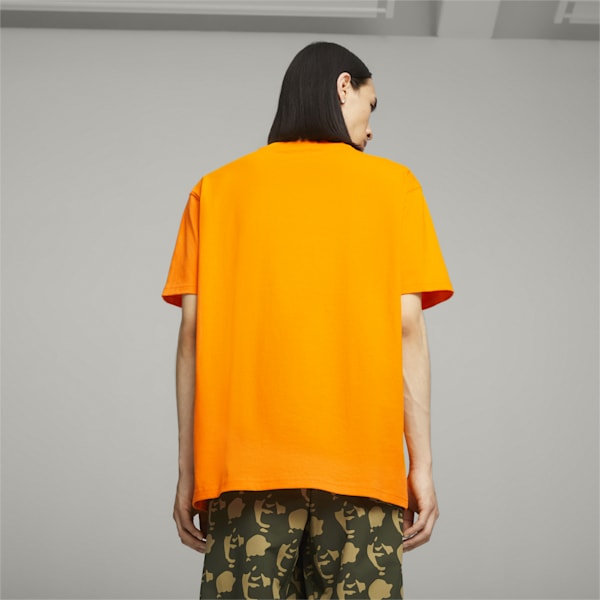 PUMA x PLEASURES Men's Tee, Orange Glo, extralarge