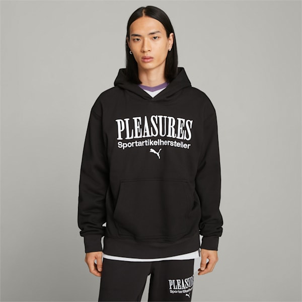 PUMA x PLEASURES Men's Hoodie, PUMA Black, extralarge-AUS