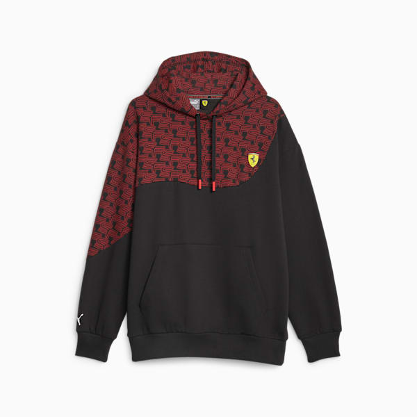 Sudadera Scuderia Ferrari Race de automovilismo para hombre, Rosso Corsa-AOP, extralarge