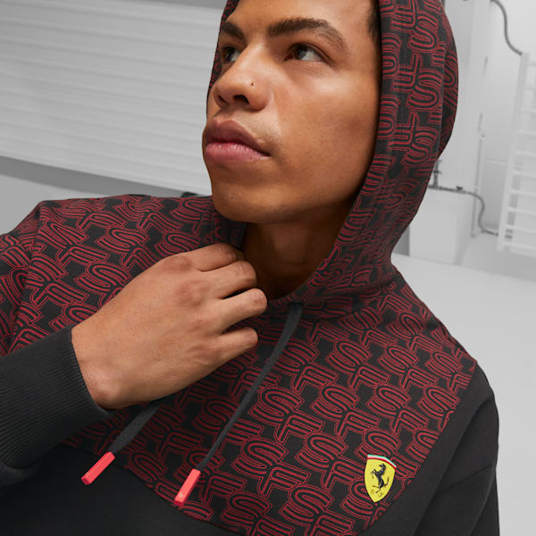 Sudadera Scuderia Ferrari Race de automovilismo para hombre, Rosso Corsa-AOP, extralarge