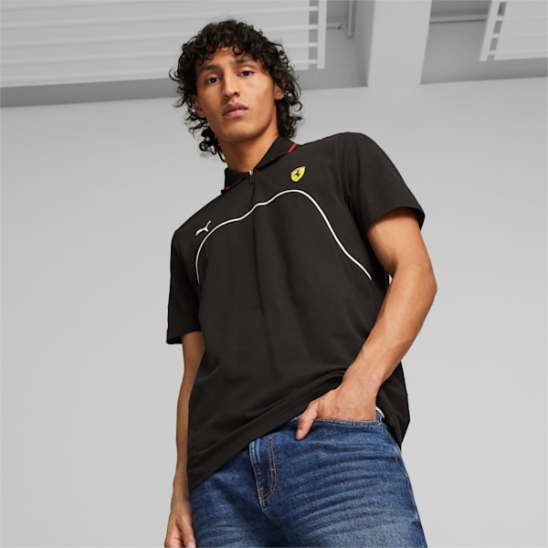 Scuderia Ferrari Men's Polo T-shirt, PUMA Black, extralarge-AUS