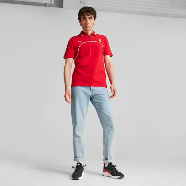 Scuderia Ferrari Men's Polo T-shirt, Rosso Corsa, extralarge-IND