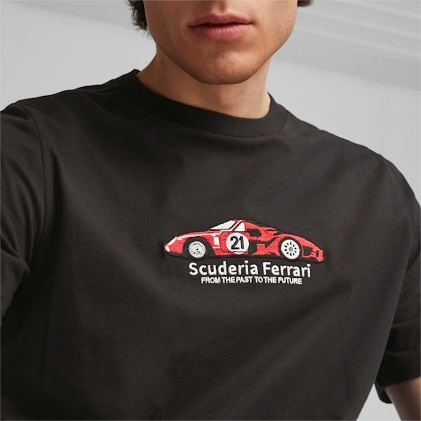 Scuderia Ferrari Race Men's Motorsport T-shirt, PUMA Black, extralarge-IND