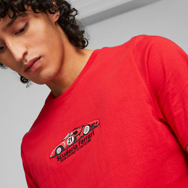 Scuderia Ferrari Race Men's Motorsport Tee, Rosso Corsa, extralarge