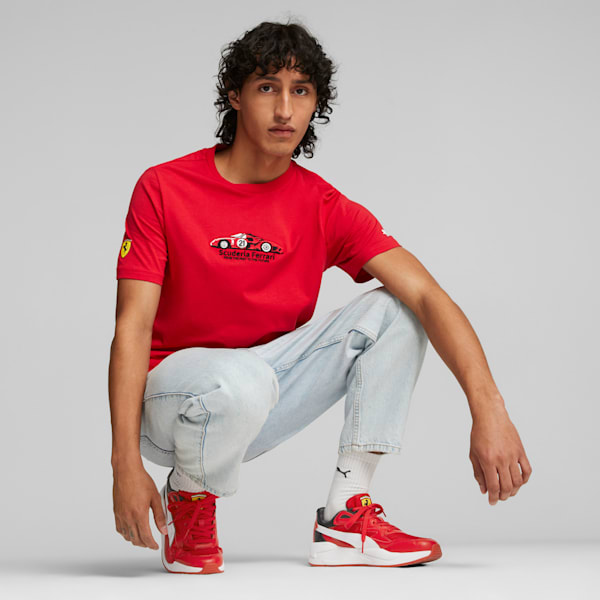 Camiseta Scuderia Ferrari Race de automovilismo para hombre, Rosso Corsa, extralarge