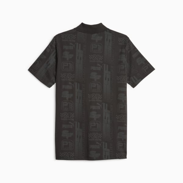 Scuderia Ferrari Race Men's Polo, PUMA Black-AOP, extralarge