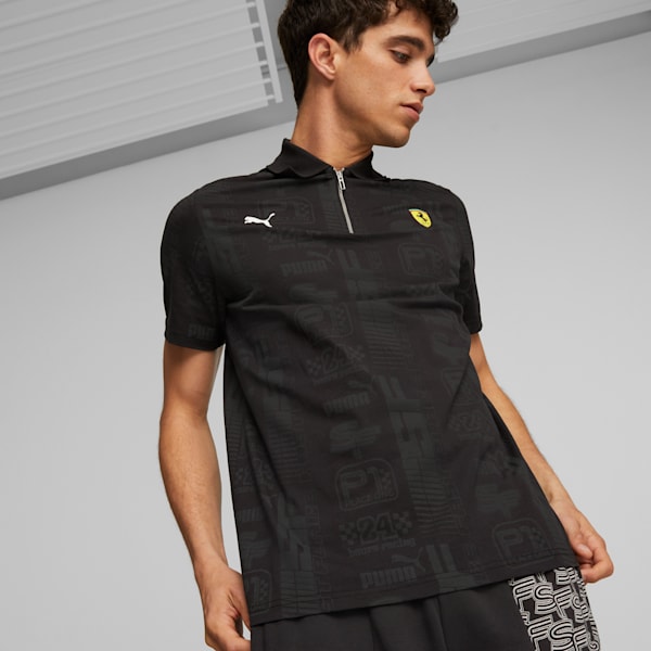 PUMA Ferrari Polo Shirt in Black for Men