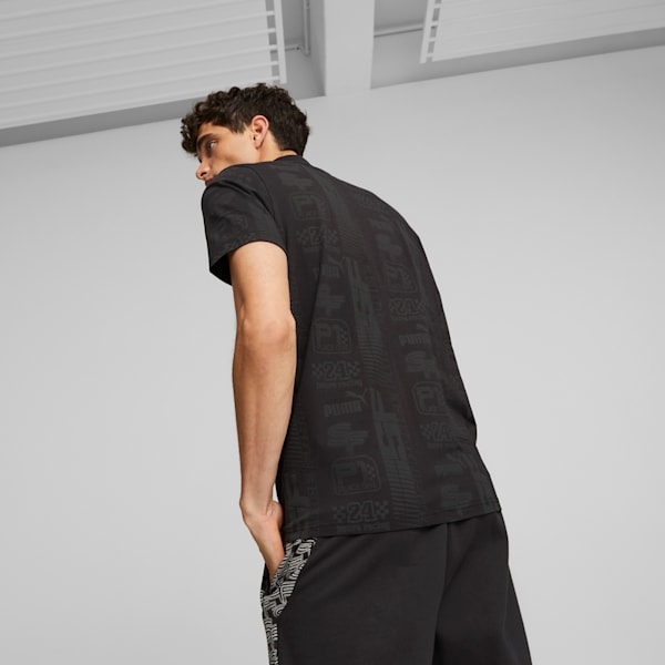 Scuderia Ferrari Race Men's Polo, PUMA Black-AOP, extralarge
