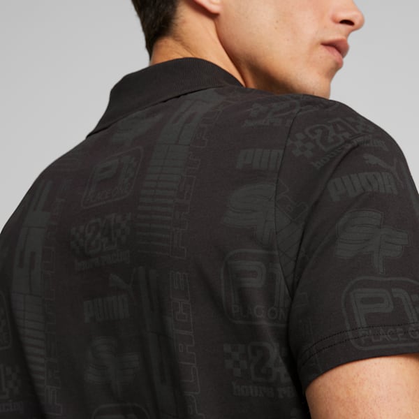 Scuderia Ferrari Race Men's Polo, PUMA Black-AOP, extralarge