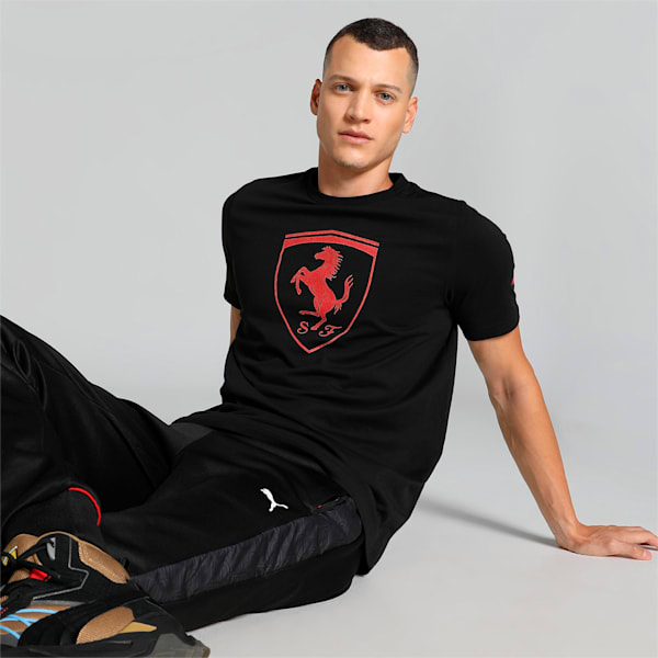 Scuderia Ferrari Race Big Shield Men's T-shirt, PUMA Black, extralarge-IND