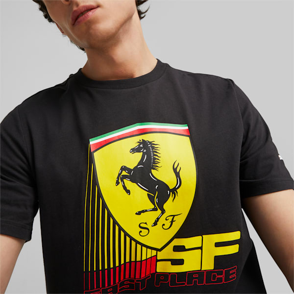 Puma Scuderia Ferrari Race Big Shield Men's Tonal T-Shirt, Black, XL