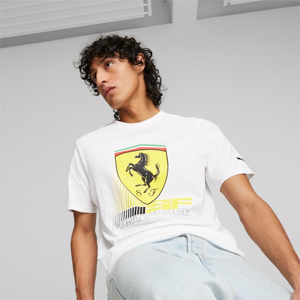 Scuderia Ferrari Race Colored Big Shield Men's Motorsport Tee | PUMA