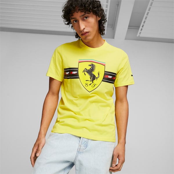 Scuderia Ferrari Men's Motorsport Tee, Speed Yellow, extralarge-IND