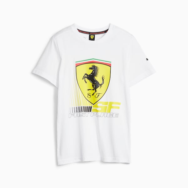 Scuderia Ferrari Kids' Motorsport Tee, PUMA White, extralarge