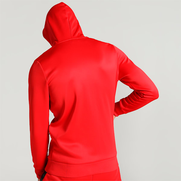 Scuderia Ferrari Style Men's Hooded Sweat Jacket, Rosso Corsa, extralarge-IND