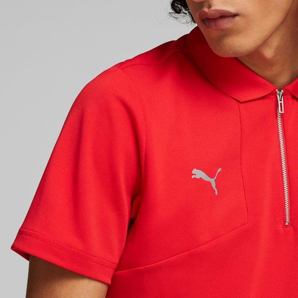 Scuderia Ferrari Style Men's Polo, Rosso Corsa, extralarge