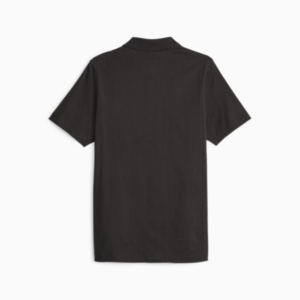 メンズ  フェラーリ スタイル ジャガード 半袖 ポロシャツ, PUMA Black, extralarge-IND