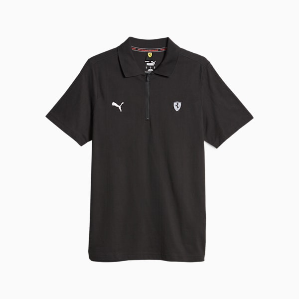 メンズ  フェラーリ スタイル ジャガード ポロシャツ, PUMA Black, extralarge-JPN