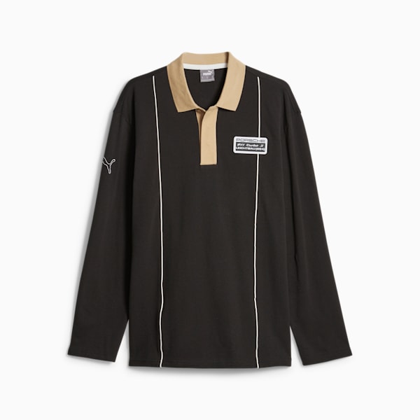 Porsche Legacy Statement Long Sleeve Polo, PUMA Black, extralarge-GBR