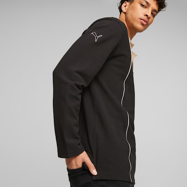 Porsche Legacy Statement Long Sleeve Polo, PUMA Black, extralarge-GBR