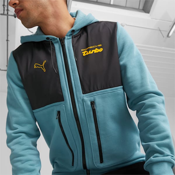 Porsche Legacy Men's Hooded Sweat Jacket, Bold Blue, extralarge