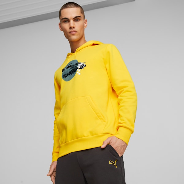 Porsche Legacy Men's Motorsport Sweatshirt, Sport Yellow, extralarge-IND