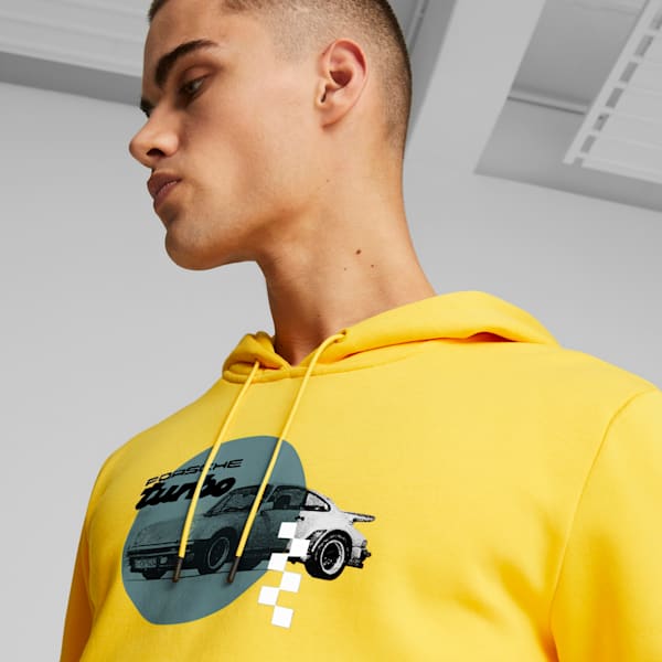 Porsche Legacy Men's Motorsport Sweatshirt, Sport Yellow, extralarge-IND