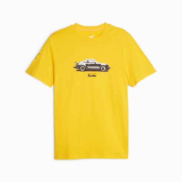 Porsche Legacy Men's Motorsport T-shirt, Sport Yellow, extralarge-IND