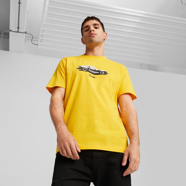 T-shirt de sports motorisés Porsche Legacy Homme, Sport Yellow, extralarge