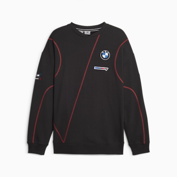 BMW M Motorsport Garage Crew Sweatshirt, PUMA Black, extralarge-AUS