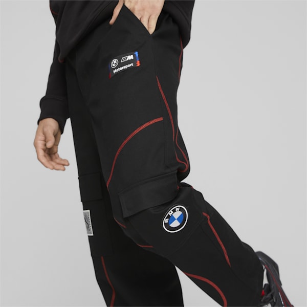 BMW M Motorsport Garage Crew Men's Pants, PUMA Black, extralarge-IND