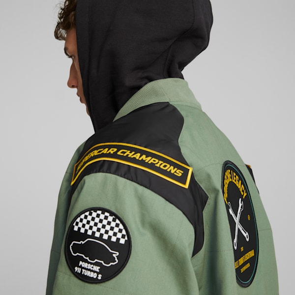 Porsche Legacy Garage Crew Men's Jacket, Eucalyptus, extralarge-GBR