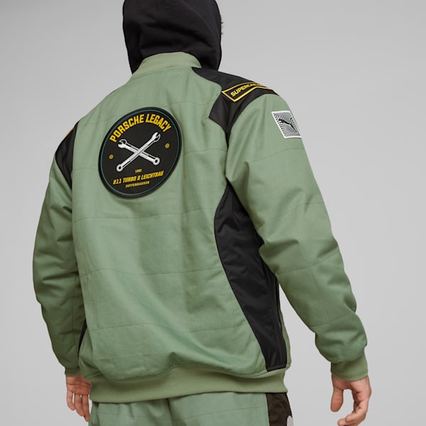 Porsche Legacy Garage Crew Men's Jacket, Eucalyptus, extralarge-GBR