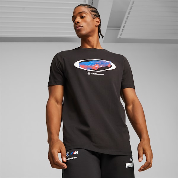 BMW M Motorsport Statement Car Men's T-shirt, PUMA Black, extralarge-IND