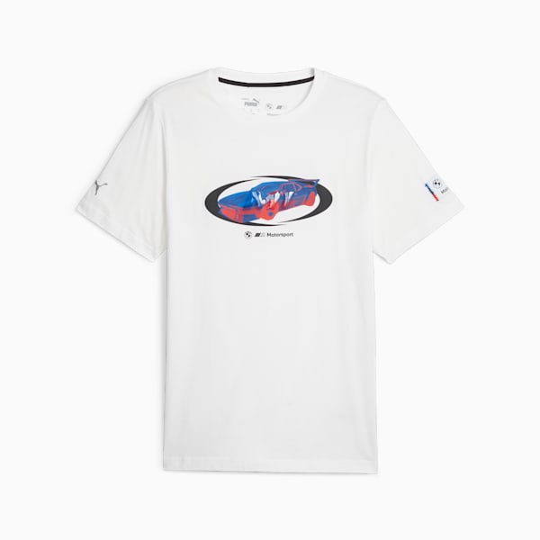 BMW M Motorsport Statement Car Men's T-shirt, PUMA White, extralarge-IND