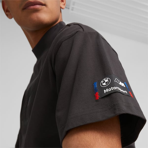 BMW M Motorsport Statement Men's Logo T-shirt, PUMA Black, extralarge-IND