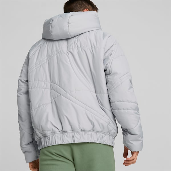 Mercedes-AMG PETRONAS Men's Padded Jacket, Mercedes Team Silver, extralarge-IND