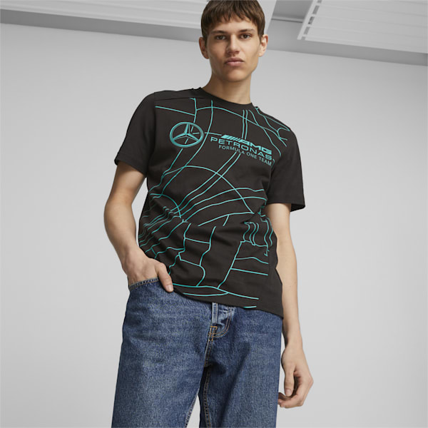 T-shirt de sports motorisés Mercedes-AMG PETRONAS Statement Home, PUMA Black, extralarge