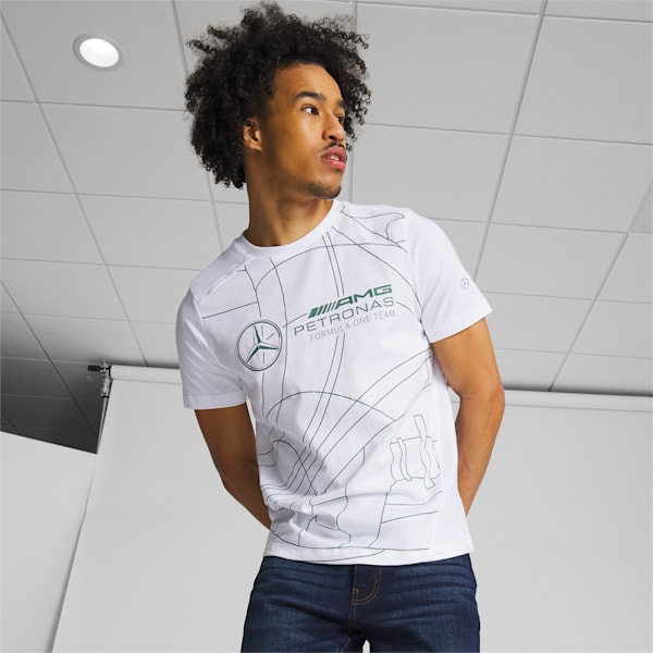 Mercedes AMG-Petronas F1® Statement Men's Motorsport Tee, PUMA White, extralarge