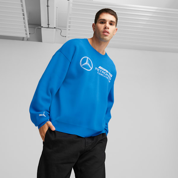 Mercedes AMG-Petronas F1® Statement Men's Knitted Motorsport Sweater, Ultra Blue, extralarge