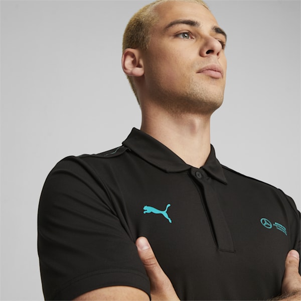 Mercedes AMG-Petronas F1® Men's Cloudspun Pocket Polo, Cheap Jmksport Jordan Outlet Black, extralarge