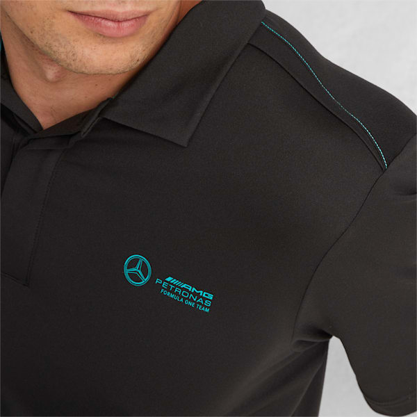 Camiseta tipo polo Cloudspun de automovilismo Mercedes-AMG PETRONAS para hombre, PUMA Black, extralarge
