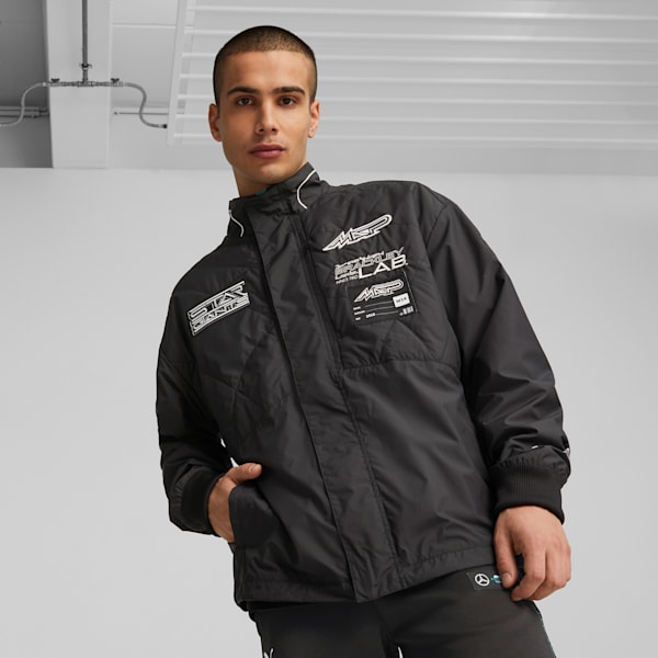 Mercedes-AMG Petronas Motorsport Garage Crew Men's Jacket, PUMA Black, extralarge-IND