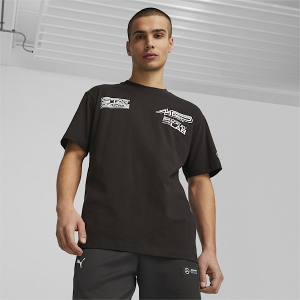 Mercedes-AMG Petronas Motorsport Garage Crew Men's Tee, PUMA Black, extralarge-IND