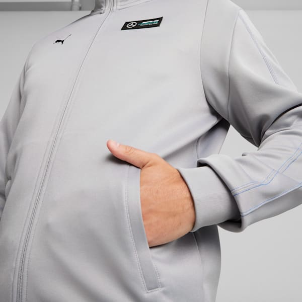 Mercedes-AMG PETRONAS Men's MT7 Motorsport Track Jacket, Mercedes Team Silver, extralarge-IND