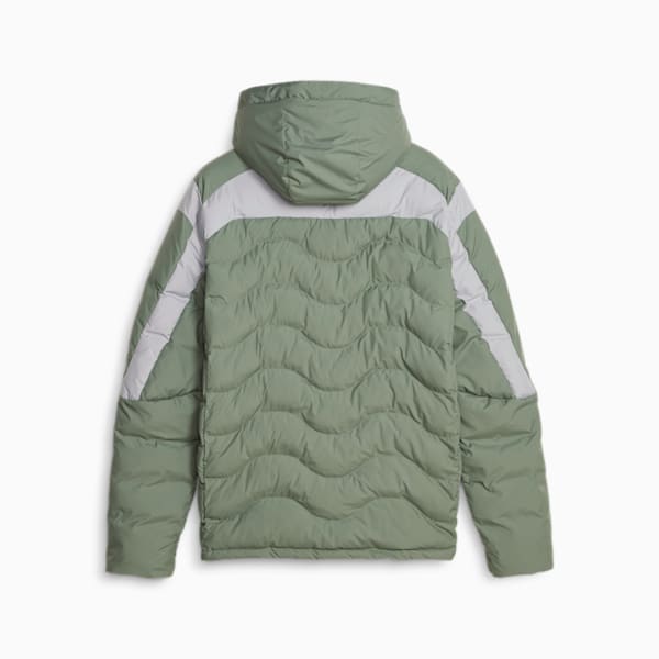Mercedes-AMG PETRONAS MT7 Ecolite Men's Padded Jacket, Eucalyptus, extralarge-IND